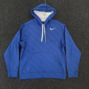 Nike Hoodie Men's Medium Blue Therma-FIT Pullover Sweatshirt 469765-493